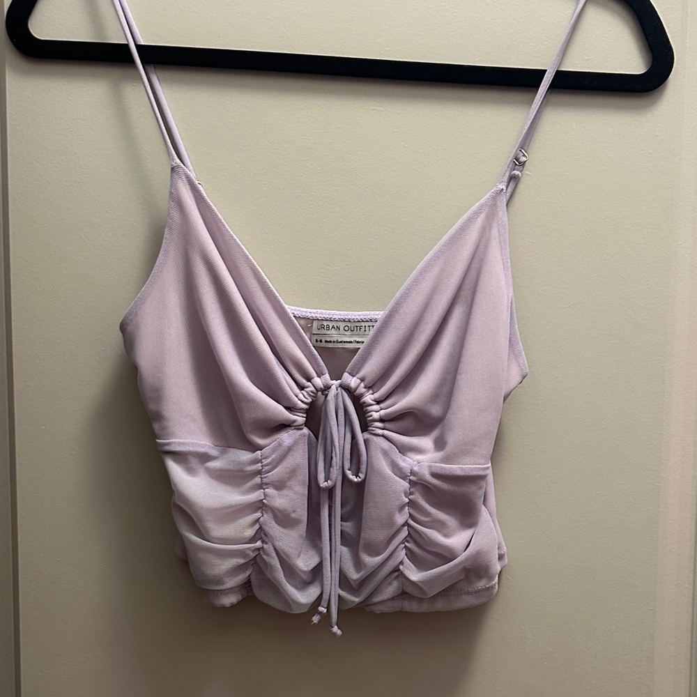 Urban Outfitters Crop Top Size M Spaghetti Strap Keyhole Purple Lilac